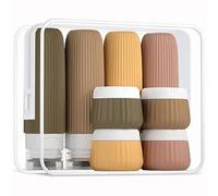 Bouteilles en Silicone étanches et compressibles de 3 oz, adaptées au shampoing Gel Douche, 8 pièces, indispensables for la Saison des Voyages pour Voyage