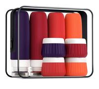 Bouteilles en silicone étanches et compressibles de 3 oz, adaptées au shampoing gel douche, 8 pièces, indispensables for la saison des voyages pour Liquides