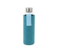 Bouteilles En Verre Avec Pochette En Feutrine 550ml - Bleu Canard Bleu