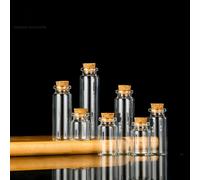 Bouteilles En Verre De Stockage Avec Bouchon En Liège, Petits Bocaux Transparents Vides, Mini Bouteille Cadeau, 22x60mm, 5-25ml, 20/50 Pièces