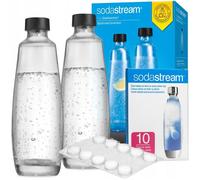 Bouteilles en verre - SodaStream - DUO - 2x1L avec 10 tablettes nettoyantes - Compatible lave vaisselle