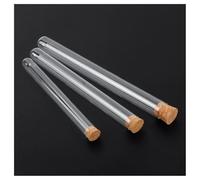 Bouteilles et Pots en Verre, Tubes à essai, Tubes de Laboratoire en Verre avec Bouchon en liège, Fond Rond, Paquet de 24, différentes Tailles(13x100mm)