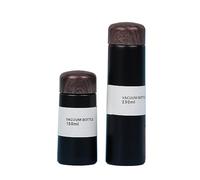 Bouteilles Isothermes 250ml, Mini Tasse Thermos en Acier Inoxydable Grain De Bois Bouteilles sous Vide Portatives Mini Tasse à Café avec Fuite De Thé pour La Maison, Les Voyages Et L'extéRieur (Bleu)