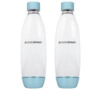 sodastream 2 Bouteilles fondues lavables au Lave-Vaisselle pour gazeur Duo, Terra, ET-Terra, Art, Gaia, Couleur Bleu Clair