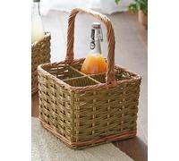 Bouteilles Osier pour 4 bouteilles bouteilles - Transport Panier porte-bouteilles