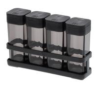 Bouteilles pices Yamazaki Home avec support - Conteneurs de rangement pour garde-manger de cuisine en acier + plastique 1,69 oz | 50 ml par sh