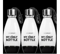 Bouteilles plastiques réutilisables - SodaStream - My Only Bottle 0.5L - Lot de 3 - Sans BPA - Compatibles machines