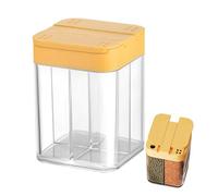 Bouteilles Pour Épices,Quatre Dans Un Couvercle Coulissant Gain De Place - Boîtes à épices Transparentes Avec Couvercle,Pour La Maison Cuisine Sucre Sel Poivre Voyage Extérieur Pique-nique Barbecue