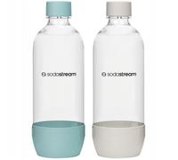 2x Bouteilles SodaStream 1L Bleu Beige Compatible Lave-Vaisselle