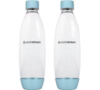 sodastream 2 Bouteilles fondues lavables au Lave-Vaisselle pour gazeur Duo, Terra, ET-Terra, Art, Gaia, Couleur Bleu Clair