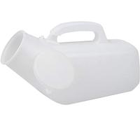 Bouteilles urinales portables, Bouteille d'urine Portable en plastique Transparent blanc, dispositif anti-fuite de 1200ml, couvercle à pression