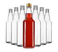 Bouteilles vides Monopoly - Bouteilles en verre vides - Look élégant et moderne des bouteilles en verre - Bouteilles en verre de qualité supérieure - Bouteilles en verre à remplir - Lot de 100