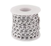 Boutigem 16.4 Pieds Chaînes de bordure en aluminium Chaîne torsadée non soudée 13.5x8x2mm pour les colliers et les bijoux de bricolage