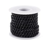 Boutigem Chaîne torsadée en aluminium à maillons en métal pour fabrication de bijoux Noir 7 x 5 x 1,5 mm 5 m CHA-TAC0005-01EB-BG-EU