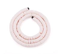 Boutigem Heishi Lot de 380 perles rondes et plates en argile polymère de 8 mm pour fabrication de bijoux pour fabrication de bracelets et colliers - Fouet de papaye