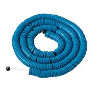 Boutigem Heishi Lot de 380 perles rondes et plates en argile polymère pour fabrication de bijoux Bleu acier 6 mm