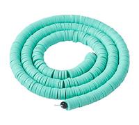 Boutigem Heishi Lot de 380 perles rondes plates en argile polymère de 6 mm pour fabrication de bijoux pour fabrication de bracelets et colliers aigue-marine