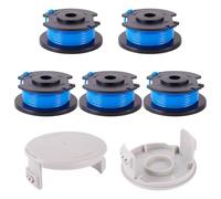 Boutigem Lot de 5 bobines de fil de rechange pour débroussailleuse Ryobi One+ 24 V/18 V/40 V - 0,165 cm - Compatible avec capuchon pour Ryobi