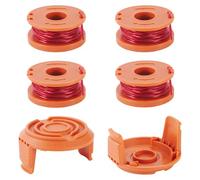 Boutigem Lot de 5 bobines de fil pour débroussailleuse Worx - 0,2 cm - Recharge automatique de cordes pour débroussailleuse Worx