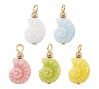 Boutigem Pendentifs en porcelaine faits à la main en forme d'animal avec apprêts en fer, décoration de fête, décoration d'intérieur pour bracelet, boucles d'oreilles, collier, fabrication de bijoux