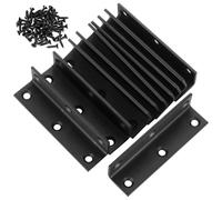 Boutihao Lot de 10 Connecteur à Angle Droit en L, Equerre d'assemblage 90 Degrés Renforcée, Support d'Angle à Charge avec Vis, Équerre de Fixation, pour la Fixation,Réparation de Meubles-80x20x20mm