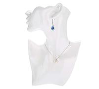 Boutique Collier Bijoux Boutique Collier Bijoux Boucle D'Oreille Présentoir Buste Bijoux Pour Carte De Voeux Titulaire Ras For Boutique Du Cou Pendentif Médaillon[Blanc]