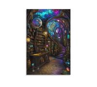 Boutique d’antiquités fantastique Peinture Poster Mural Boutique d’alchimie Décoration Murale Peintures Sur Toile Impression Sur Toile Affiche Décor Pour La Décoration De La Maison 20x30inch(50x75cm)