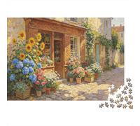 Boutique de Fleurs sur Sunny Street Puzzle pour Adultes, Le Paysage 1000 Pièces Éducatifs, Défiant, Cadeau Et Décorations Domiciliaires 38x26cm/1000pcs