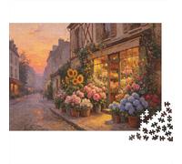 Boutique de Fleurs sur Sunset Street Puzzle 1000 Pièces : Le Paysage Jeux Éducatifs Défiant, pour Adultes, Cadeau Et Décoration Parfaite 70x50cm/1000pcs