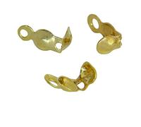 BOUTIQUE DES COULEURS 1 Lot de 100 Embouts Cache Noeuds DORÉ 8x4mm - Creation