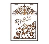 Boutique d'isacrea Pochoir en Plastique Mylar Format A4 (21 * 29.7cm) Paris Vintage