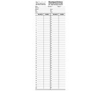 boutique echecs Feuilles de Parties échecs autocopiantes - Paquet 250 Feuilles autocarbonnées