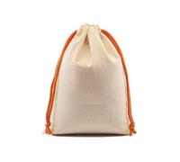 boutique echecs Sac Coton 160g à Cordon Orange, Rangement pièce échecs (ou Tout ce qu'on Veut) (18x25cm Taille 5)
