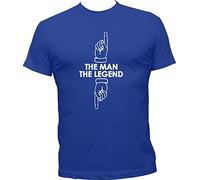Boutique KKO - T-Shirt Humoristique The Man The Legend - 100% Coton - T-Shirt Oeko-Tex, Imprimé en France - Coupe Droite - Bleu Roi - M