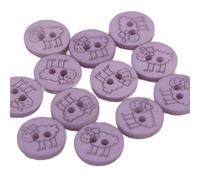 Bouton 2 trous mouton 15mm Violet lilas