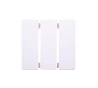 Bouton 3 broches bouton blanc plastique 16656089 Berker Q.1