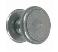 Bouton 47 BOUVET fixe sur rosace pleine - Fer patiné cémenté - 7891