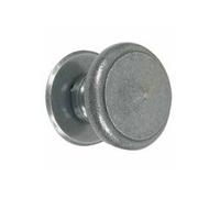 Bouton 47 fixe sur rosace pleine - Fer patiné cémenté - 7891