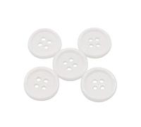 Bouton 50/100 pièces boutons en plastique ronds résine à dos plat bricolage couture chemise vêtement de, 010 blanc, 11.5mm 50