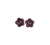 Bouton, 50pcs 12,5 mm/15 mm bouton en résine en forme de fleur bouton de perle à 2 trous accessoires de vêtement couture bricolage for rouge-12,5 mm (Color : Red wine, Size : 12.5mm)