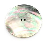 Bouton 5cm 2 Trous Perle Naturel Grands Boutons de Coquille for la décoration Matériaux de Couture de carrelage Naturel 4pcs / Set Bouton Poussoir