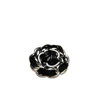 Bouton 6 pcs Bouton de Couture Métal et Cuir for Jupe Vêtements Manteau Accessoire Fait Main DIY Décoration Blanc Noir(Silver,25mm)