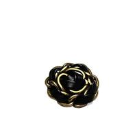 Bouton 6 pcs Bouton de Couture Métal et Cuir for Jupe Vêtements Manteau Accessoire Fait Main DIY Décoration Blanc Noir(Black,20mm)