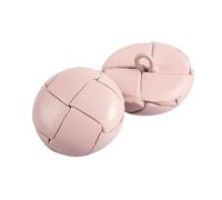 Bouton, 6 pièces/lot boutons recouverts de cuir véritable 15/18/20/23/25/28 mm bouton en cuir beige noir marron for manteaux veste boucle café-20 mm(Light pink,25mm)