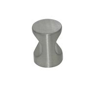 Bouton à encoche - en zamak - nickelé mat - 16 mm CADAP