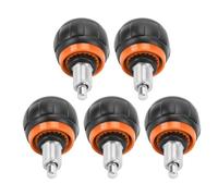 Bouton à ressort de goupille de traction 5 pièces, équipement de remplacement de poignée de réglage, libération de réglage de vis de verrouillage pop de vélo d'exercice, adapté (Noir et orange)