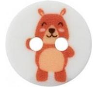 Bouton animaux polyester 2 trous 12mm - Prym(...) - Ours Multicolore Ours Multicolore