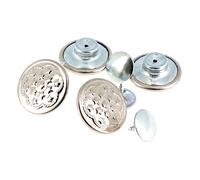 Bouton Automatique Argenté 17 Mm Par 4