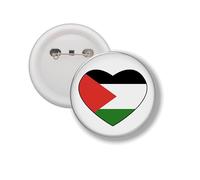 Bouton avec épingle - Coeur Drapeau Palestine
