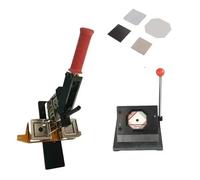 bouton badge Maker Aimants de réfrigérateur carrés 50 × 50 mm autocollant magnétique souple pour réfrigérateur avec coupe-papier et 100 pièces de badges DIY Badge